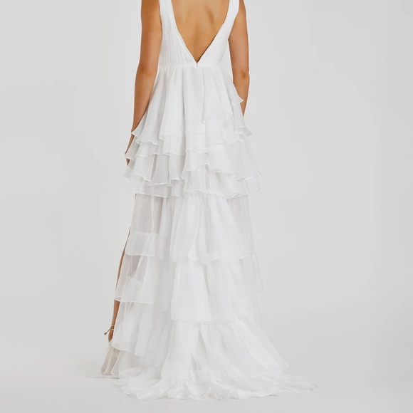 (4/311) ❤️ BNWT MAC DUGGAL
High Low Tiered Gown with Built In Bodysuit #55320 - Picture 11 of 11